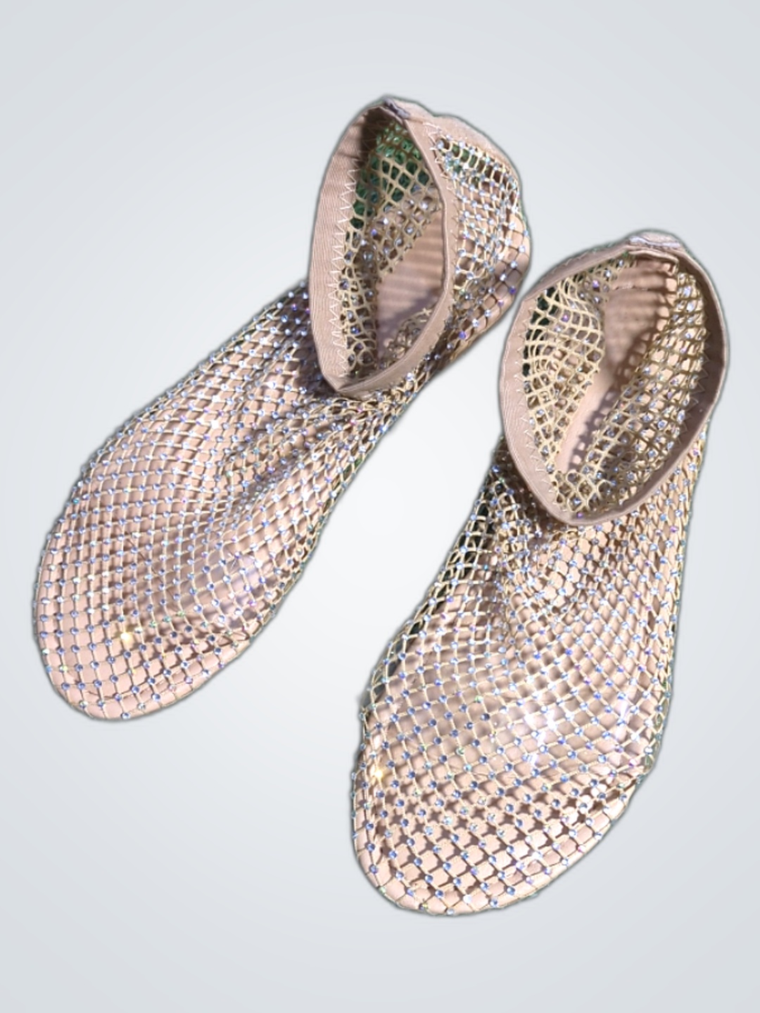 Unbranded Nude Mesh Strappy Sandals