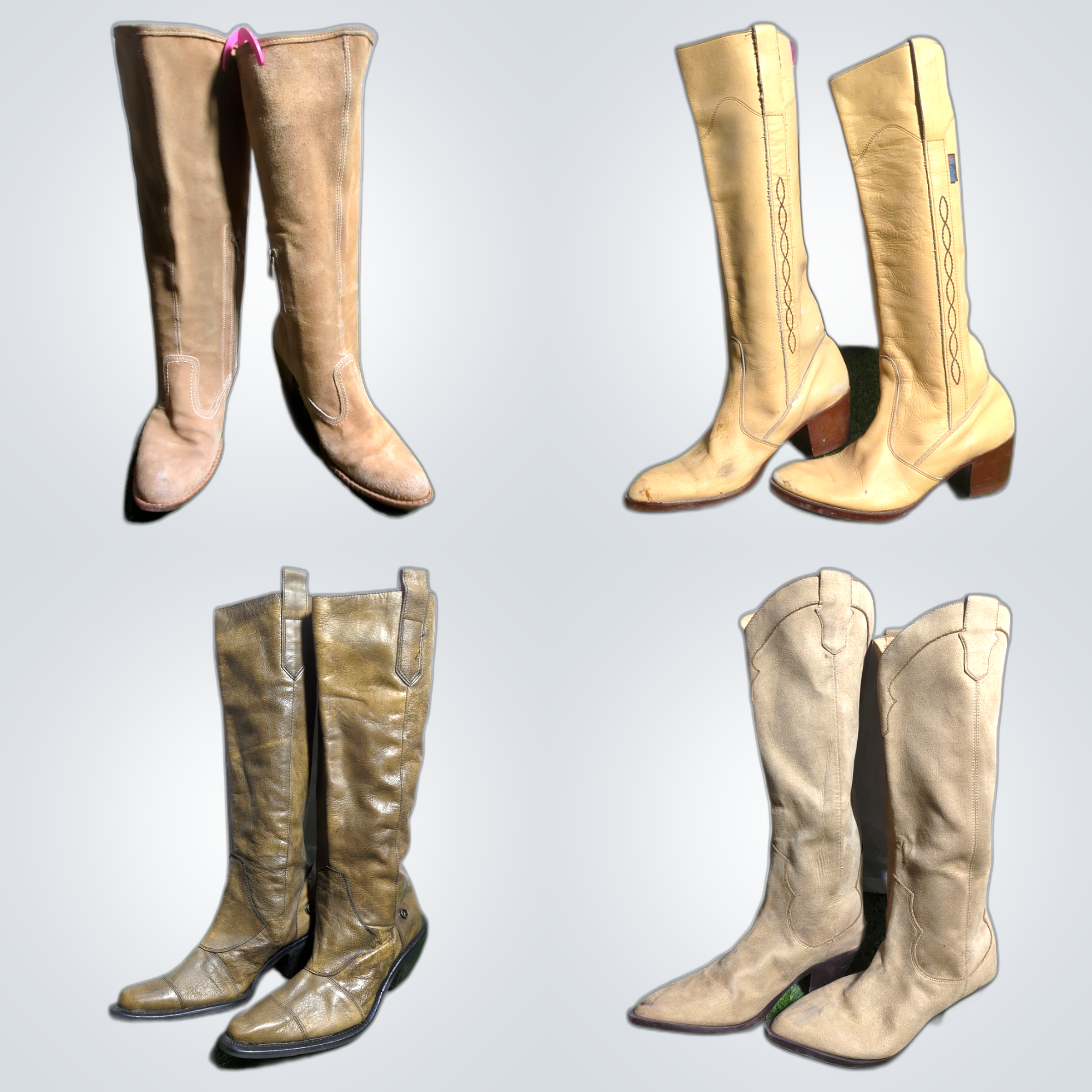 Tan Cowboy Boots Bundle - Manolo Blahnik, NeroGiar..