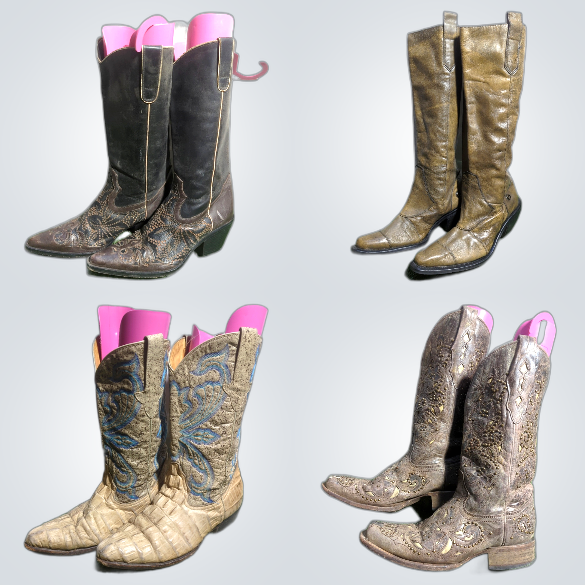 丈の長いブーツ