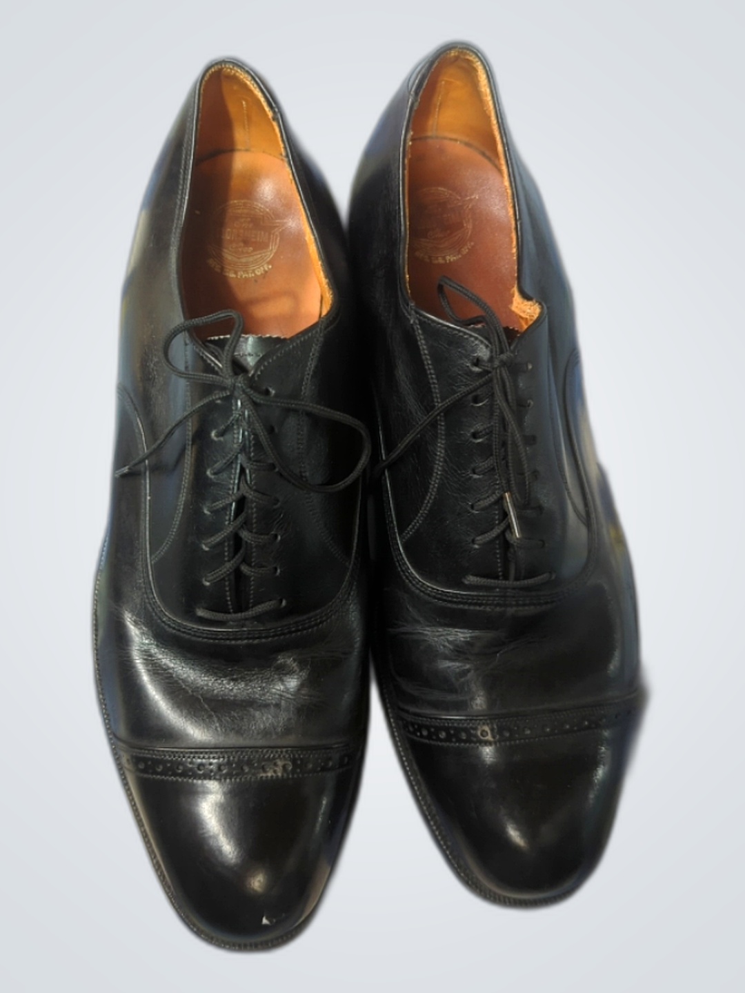 Black Leather Oxfords