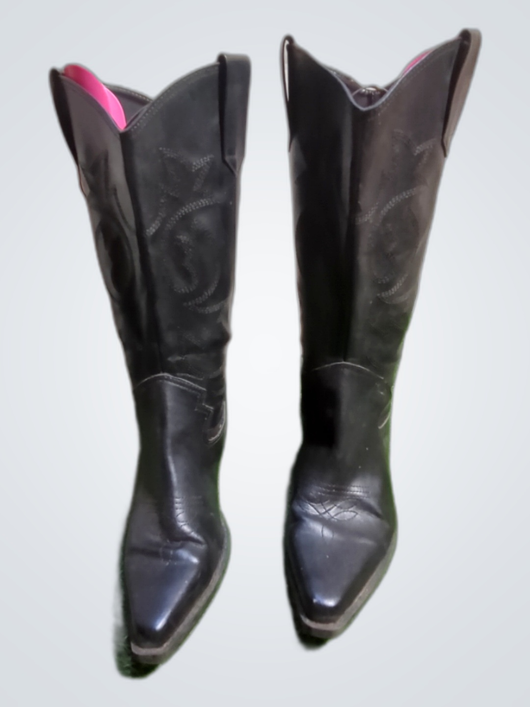 Unbranded Black Leather Cowboy Boots