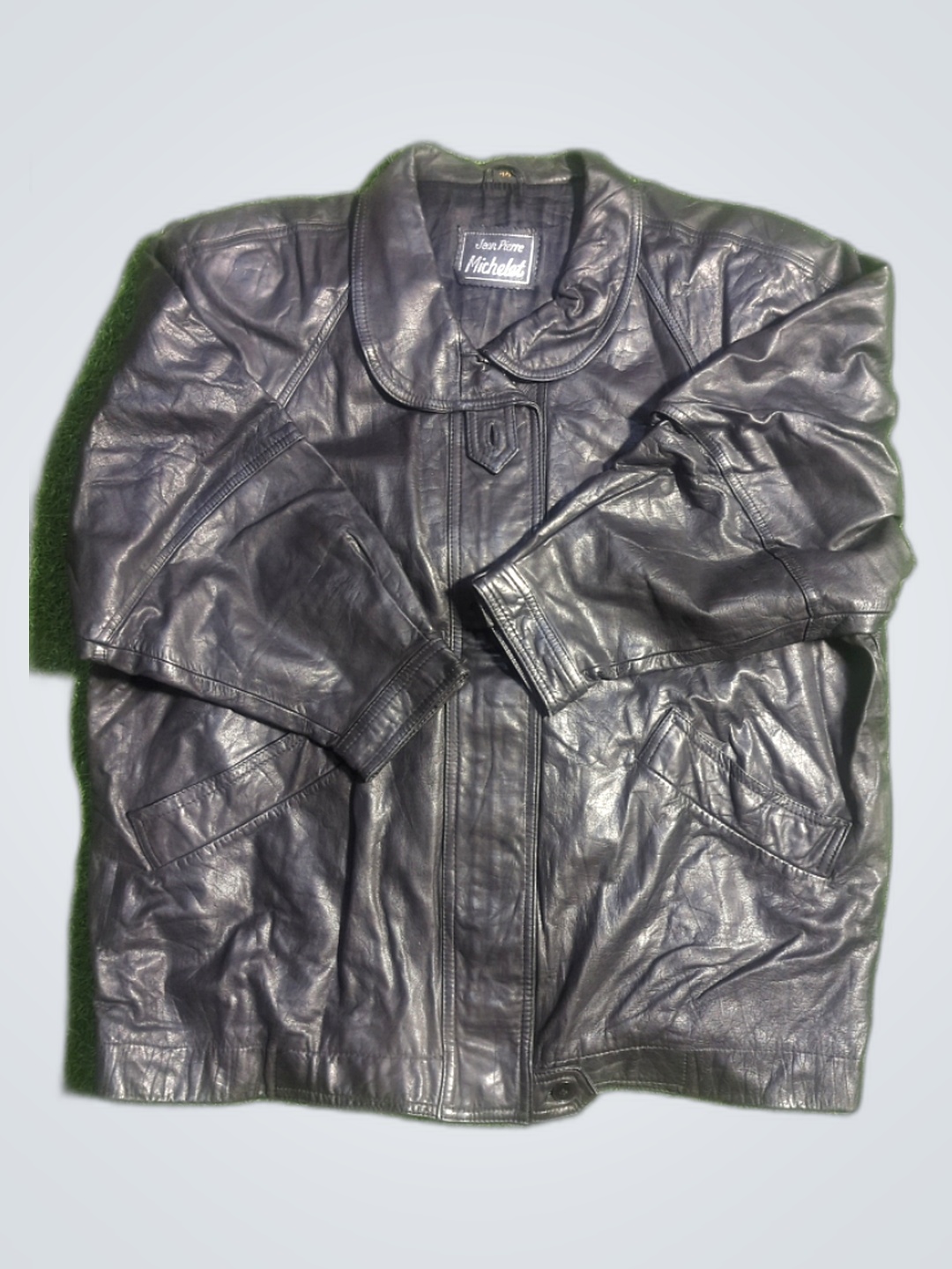 Veste en cuir Jean Pierre Michelet