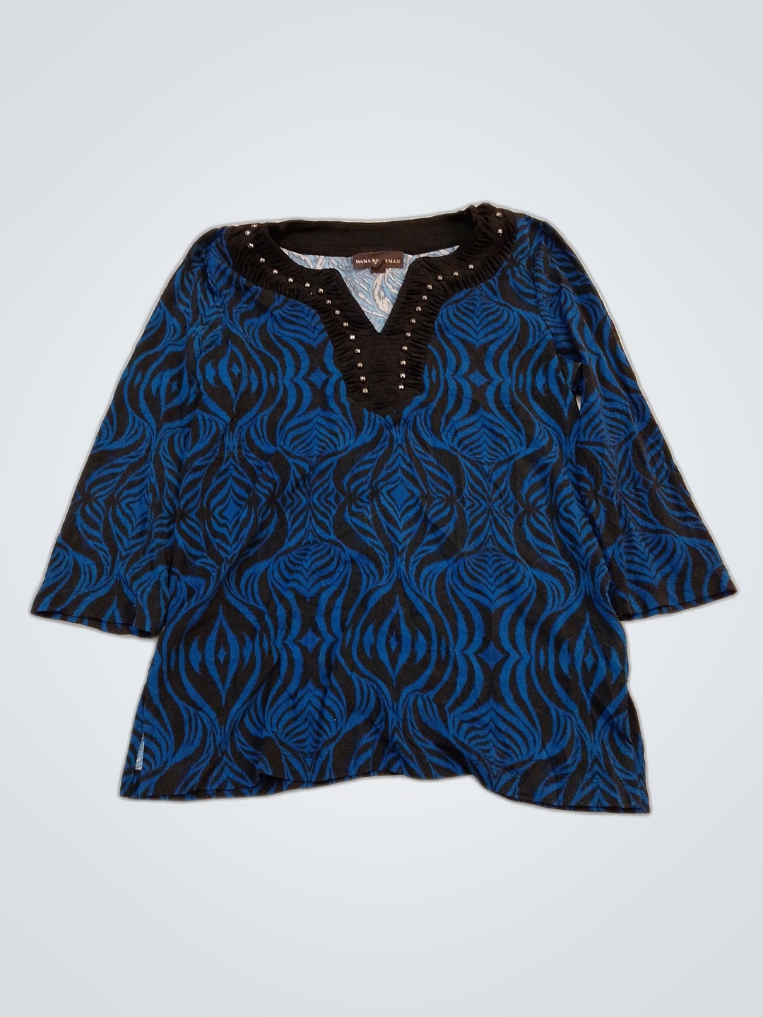 Blue Patterned Blouse
