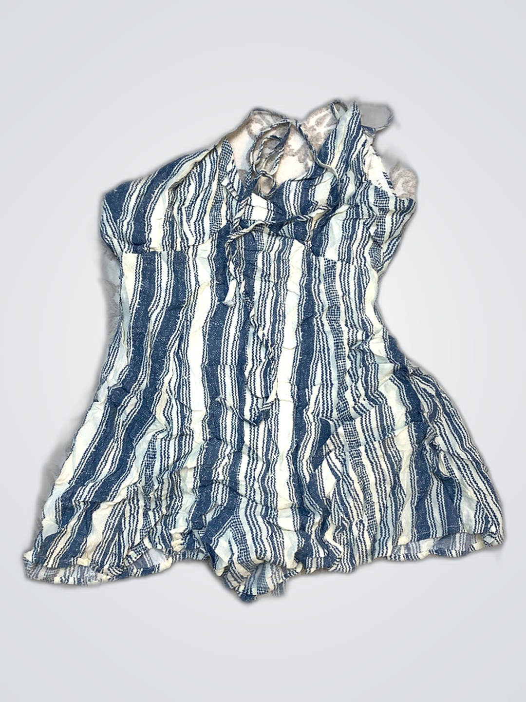 Blue and White Striped Tank Top