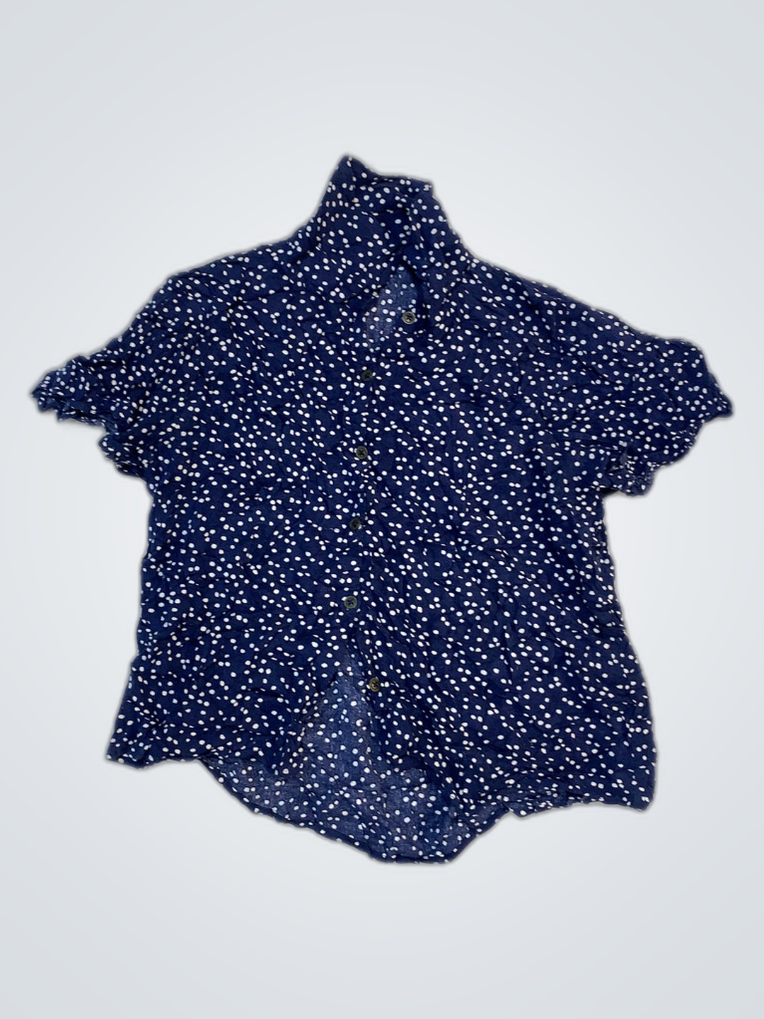 Camiseta de Bolinhas Azul Marinho