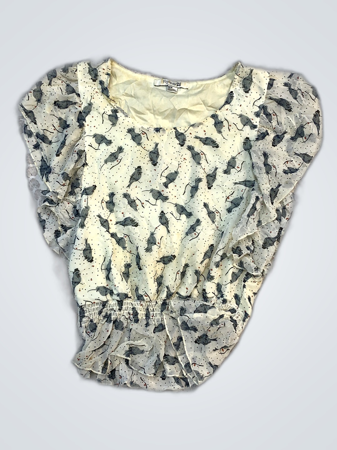 Top de Impressão de Rato Feminino Forever 21