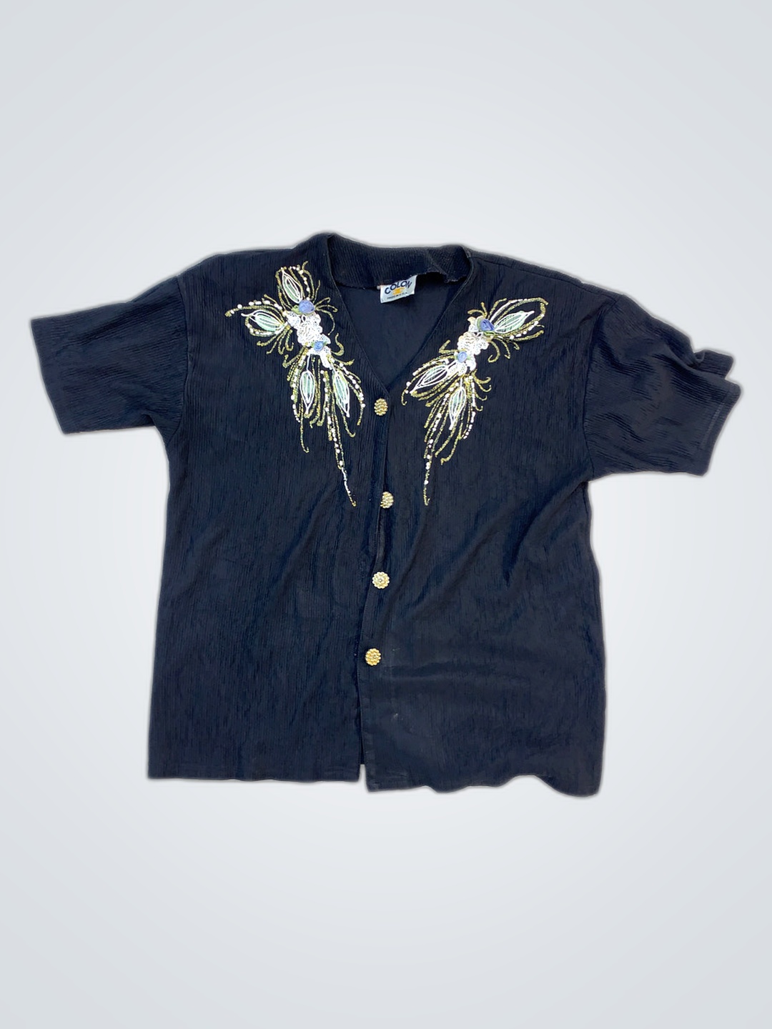 Colon Embroidered Hawaiian Shirt