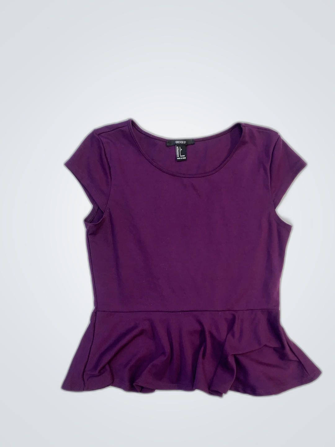 Purple Peplum Top
