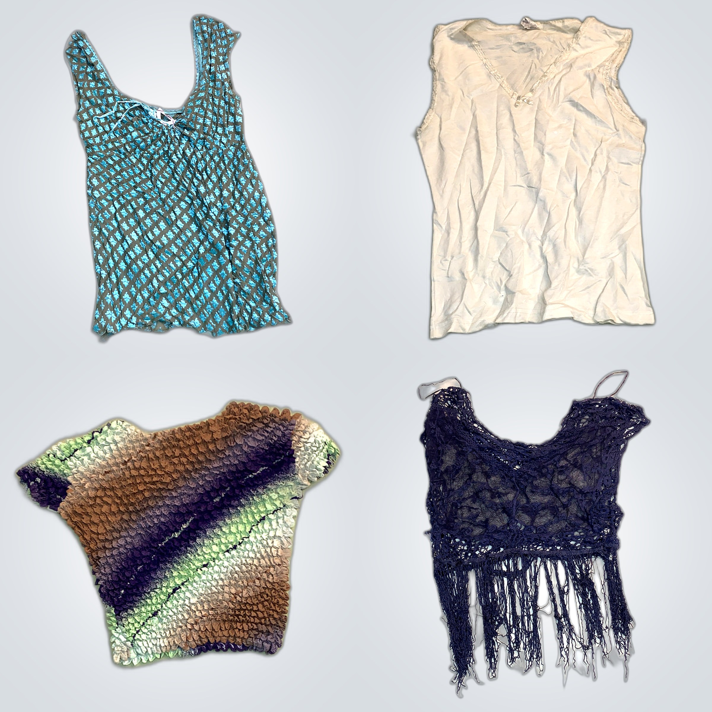 Vintage Chic Bundle: Lace Camisoles, Knit Tees & C..