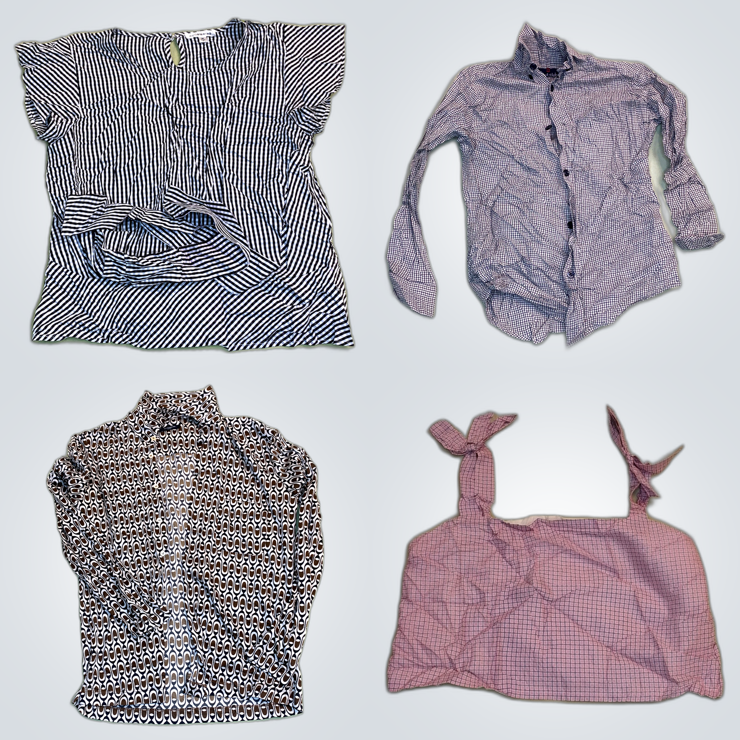 Designer Bundle: 10 Pc Mix of Blouses, Tops & Shir..