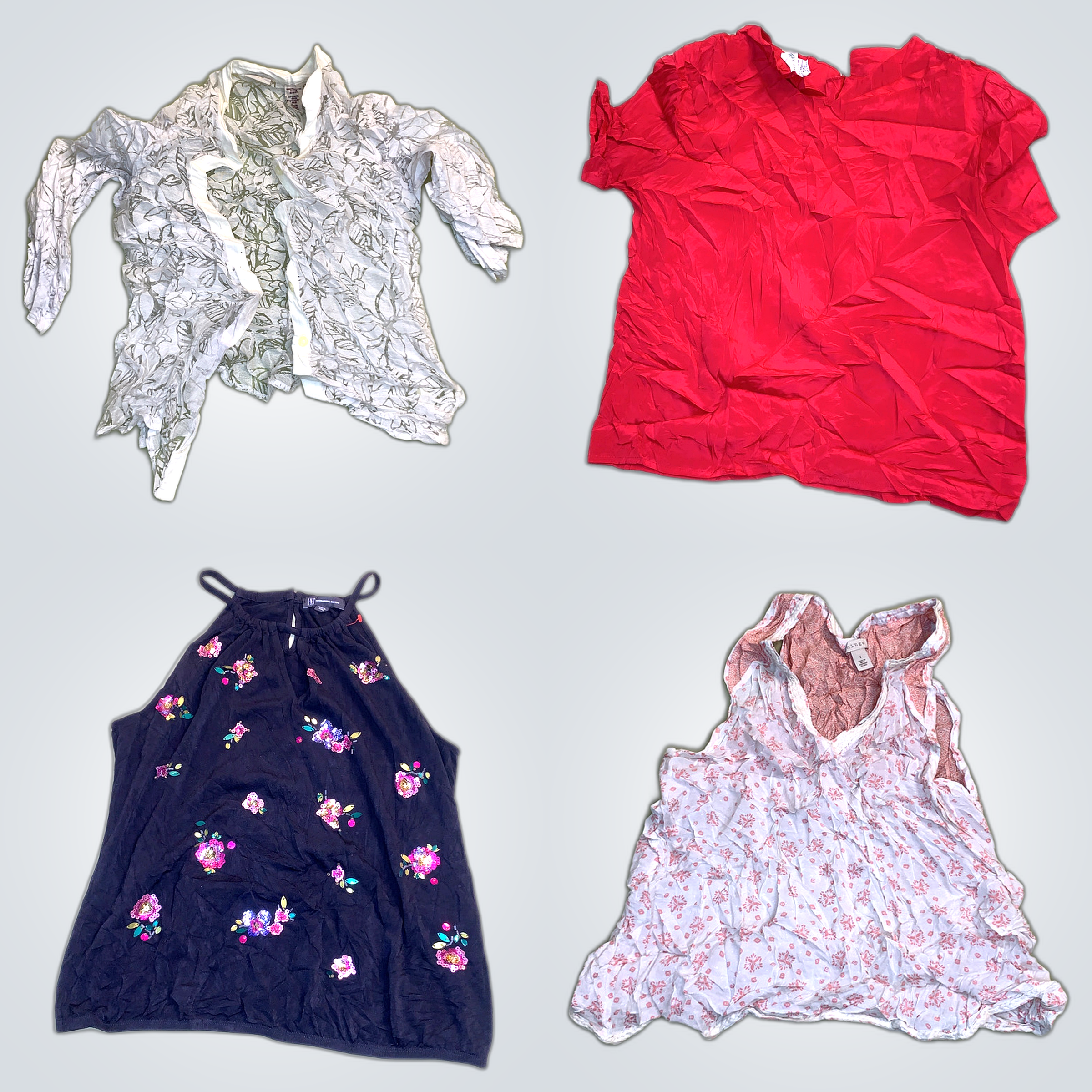 Fashionable Bundle: 10pc Mix of Printed Blouses, D..