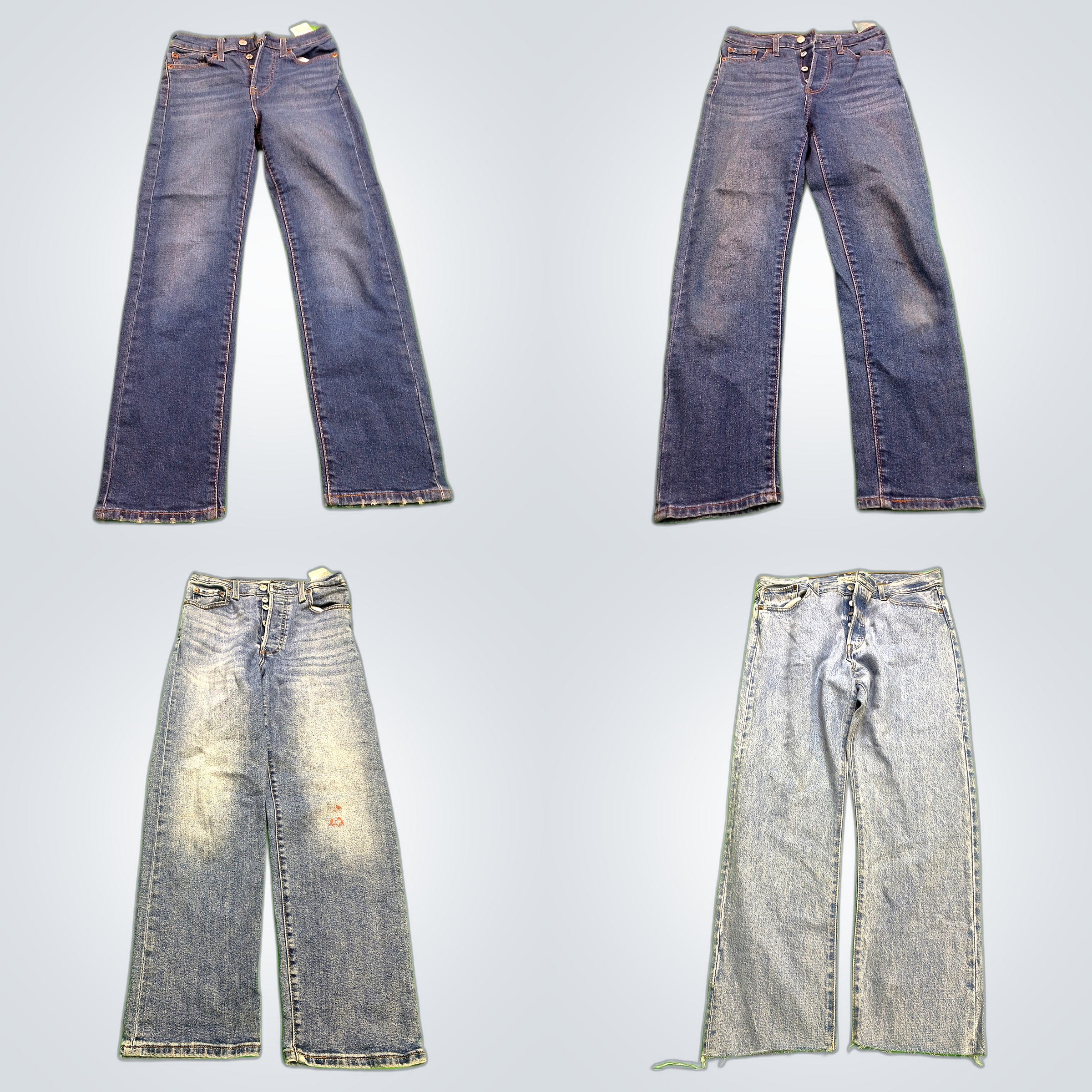 Levi's & Ribcage Straight Jeans Bundle - 7 Piece D..