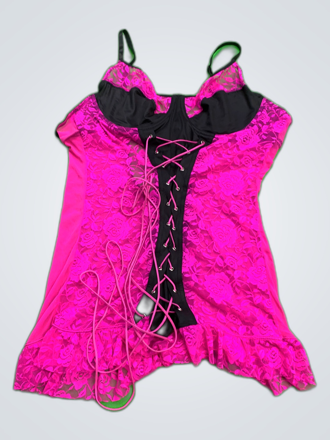 Rosa Spitzenchemise