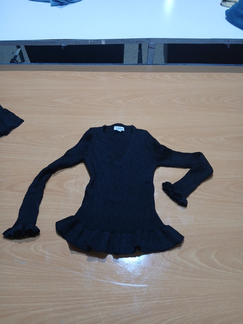 Wild Flower Black Knit Top