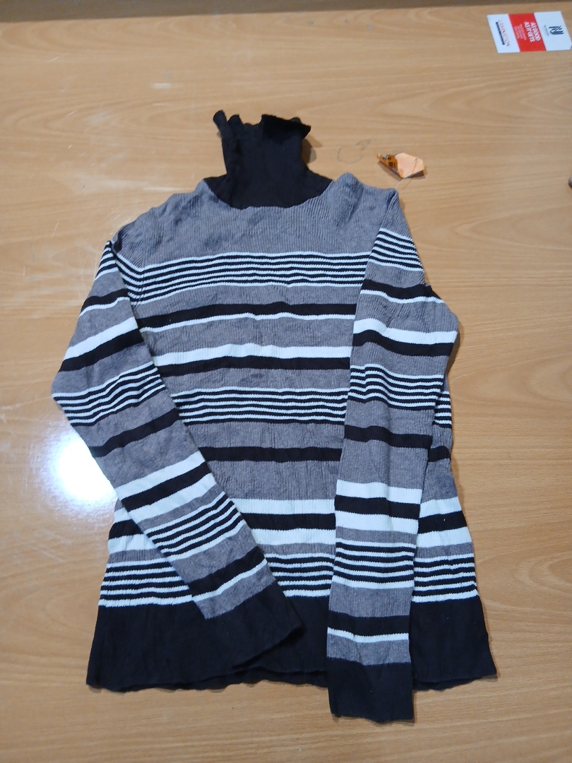 Denver Hayes Striped Turtleneck Sweater