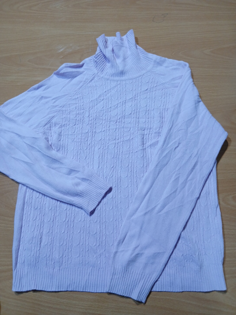 Pull à col roulé en tricot cable White Stag