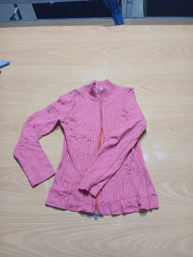 Suéter Marqpe Pink Cable Knit com zíper 1/4