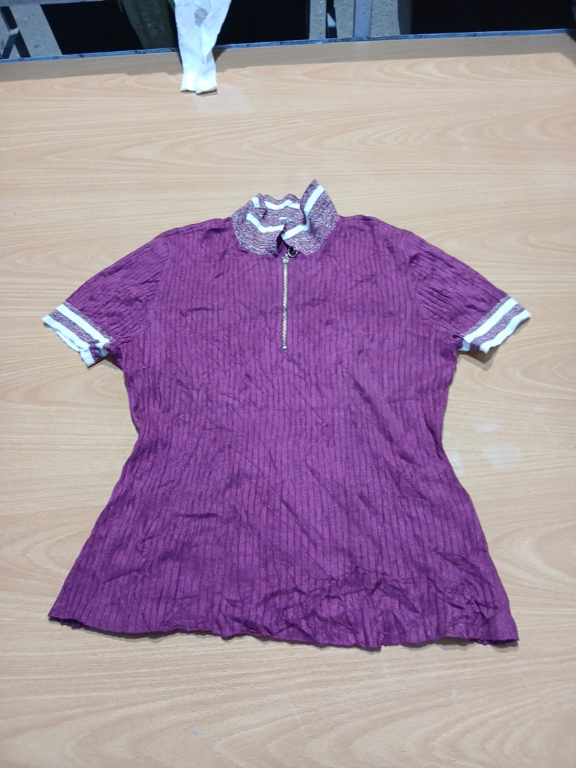 Top en tricot côtelé violet Candies