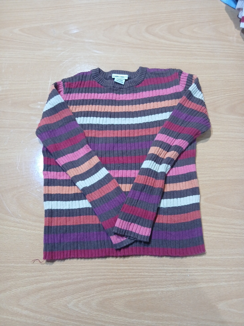 Pull en maille rayé