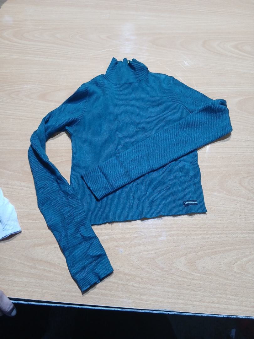 Calvin Klein Jeans Ripp-Turtleneck-Top