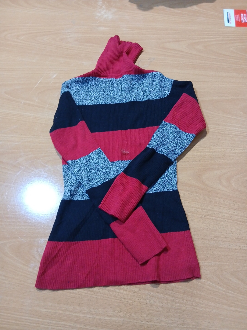 Maglione a collo alto a righe Liz Claiborne