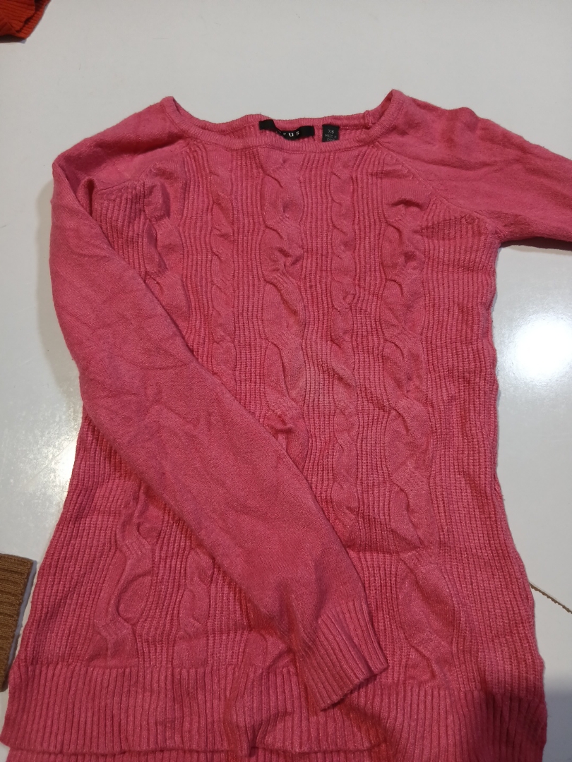 Pink Cable Knit Sweater