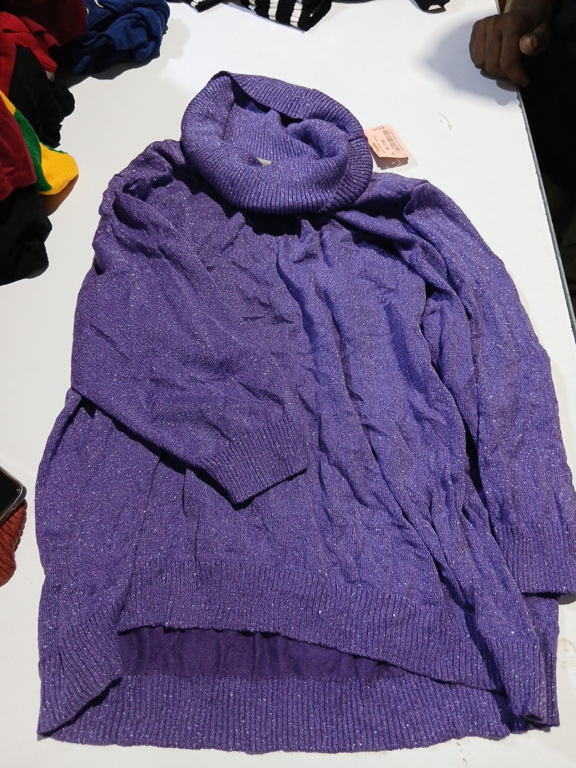 Purple Turtleneck Sweater