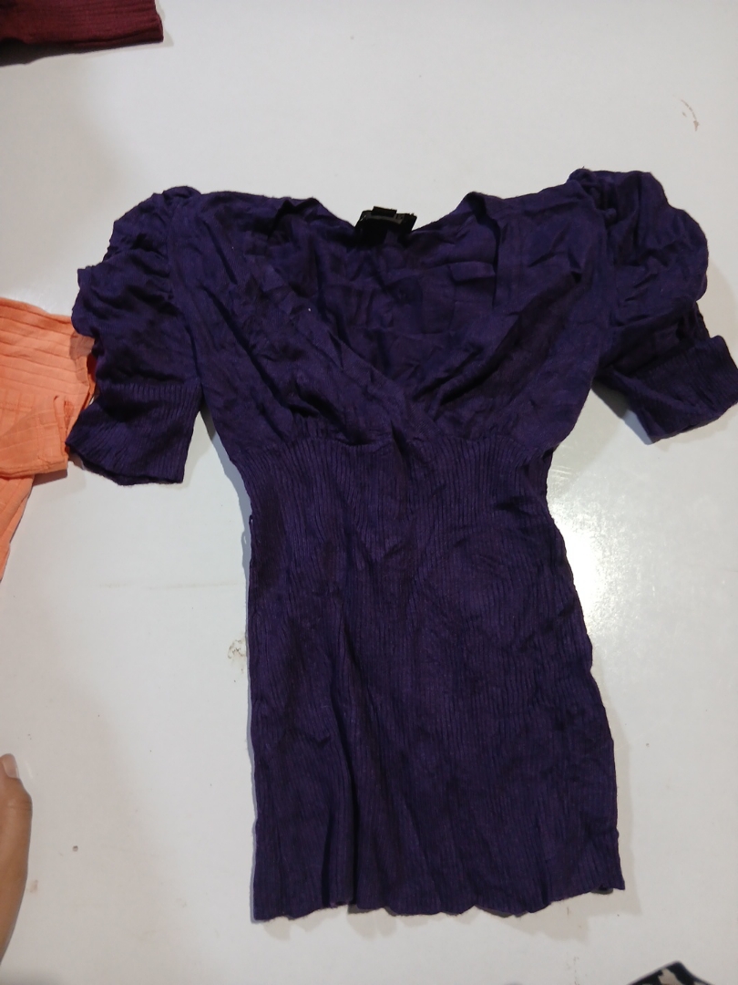 A. Byer Purple Ribbed Knit Top