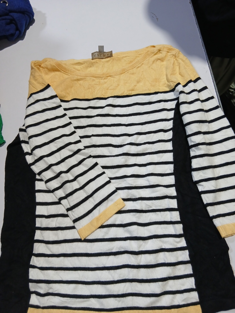 LAURA Striped Long Sleeve Sweater