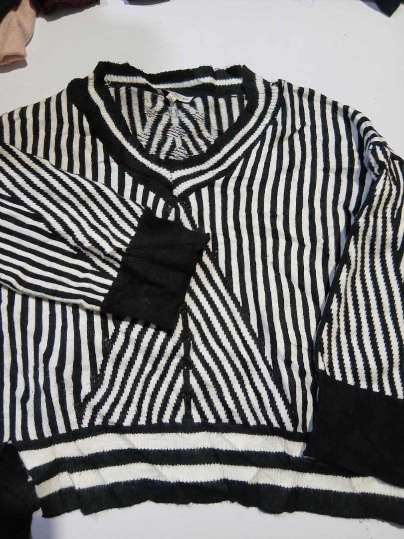 Moon River Striped Knit Sweater