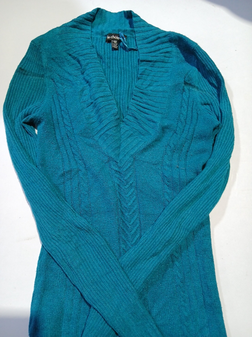 Le Chateau Teal Knit Sweater