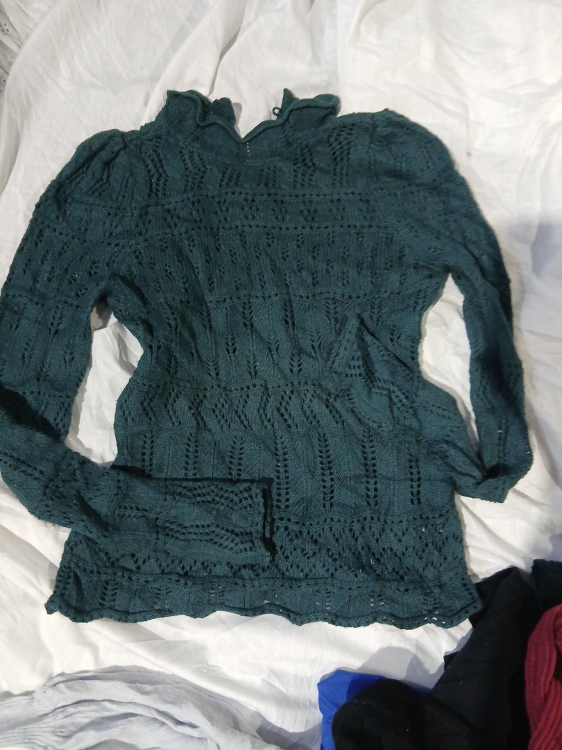 H&M Green Knit Turtleneck Sweater