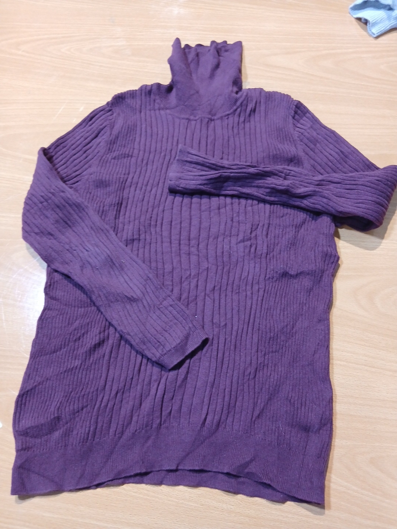 Croft & Barrow Purple Turtleneck Knit Sweater