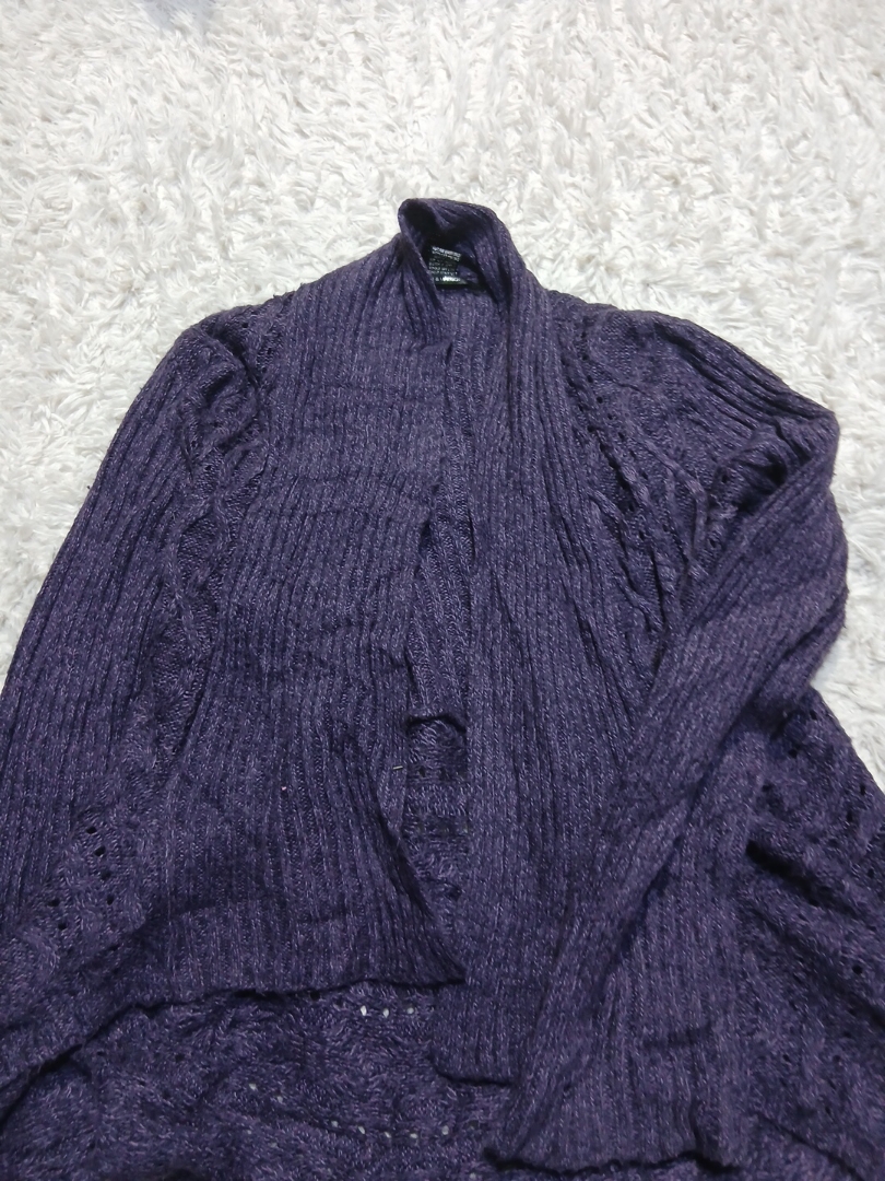 89th & Madison Purple Knit Cardigan