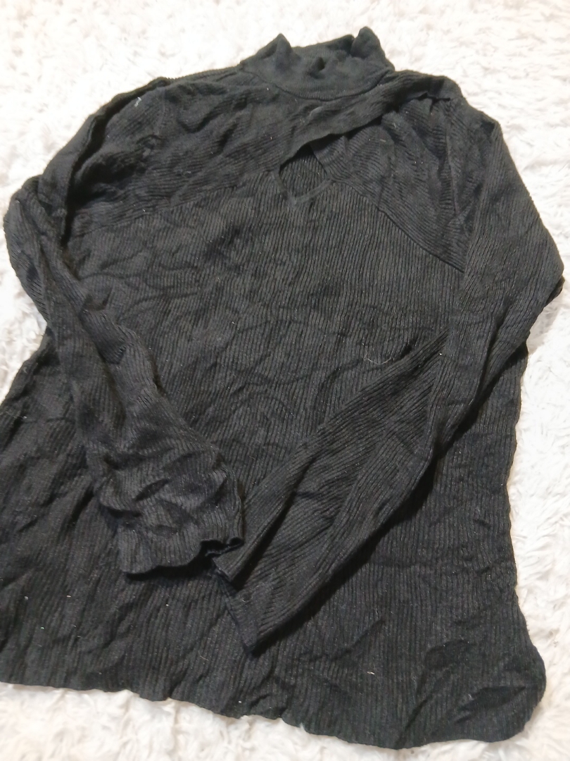 INC International Concepts Black Knit Turtleneck T..