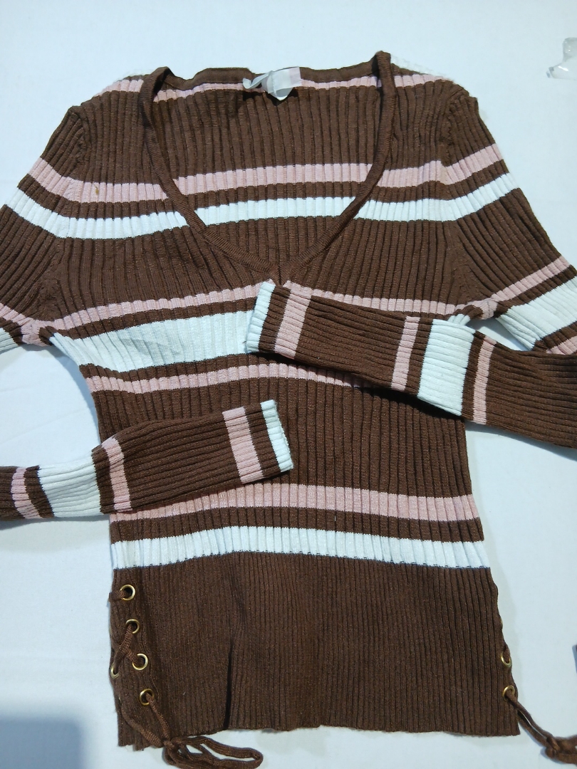 No Boundaries Striped Knit Top