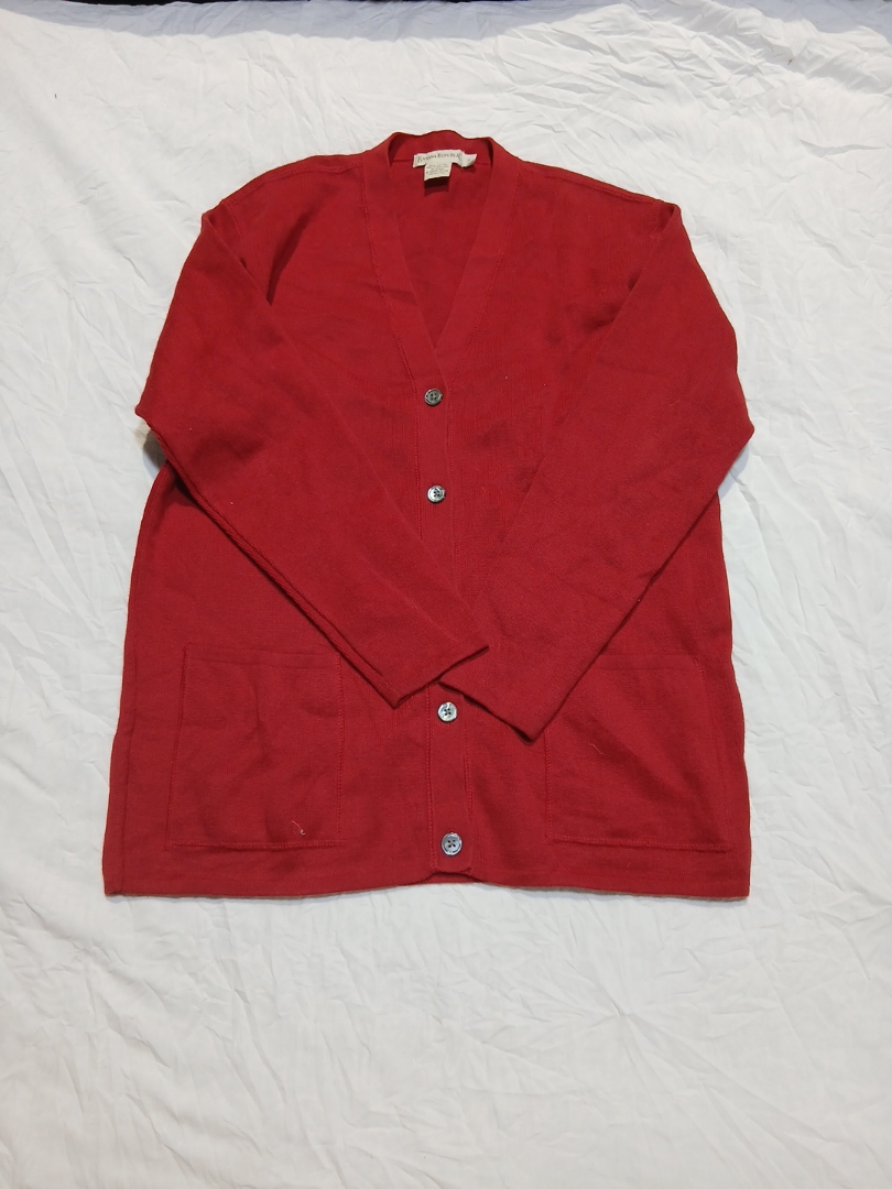 Banana Republic Red Cotton Cardigan