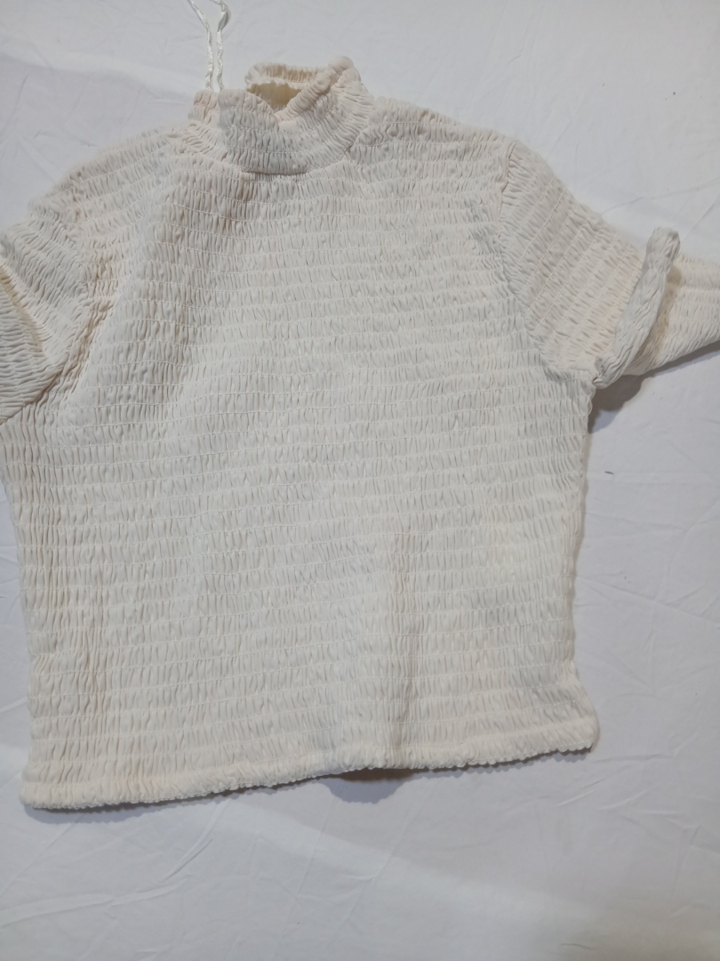 Express Smocked Turtleneck Top