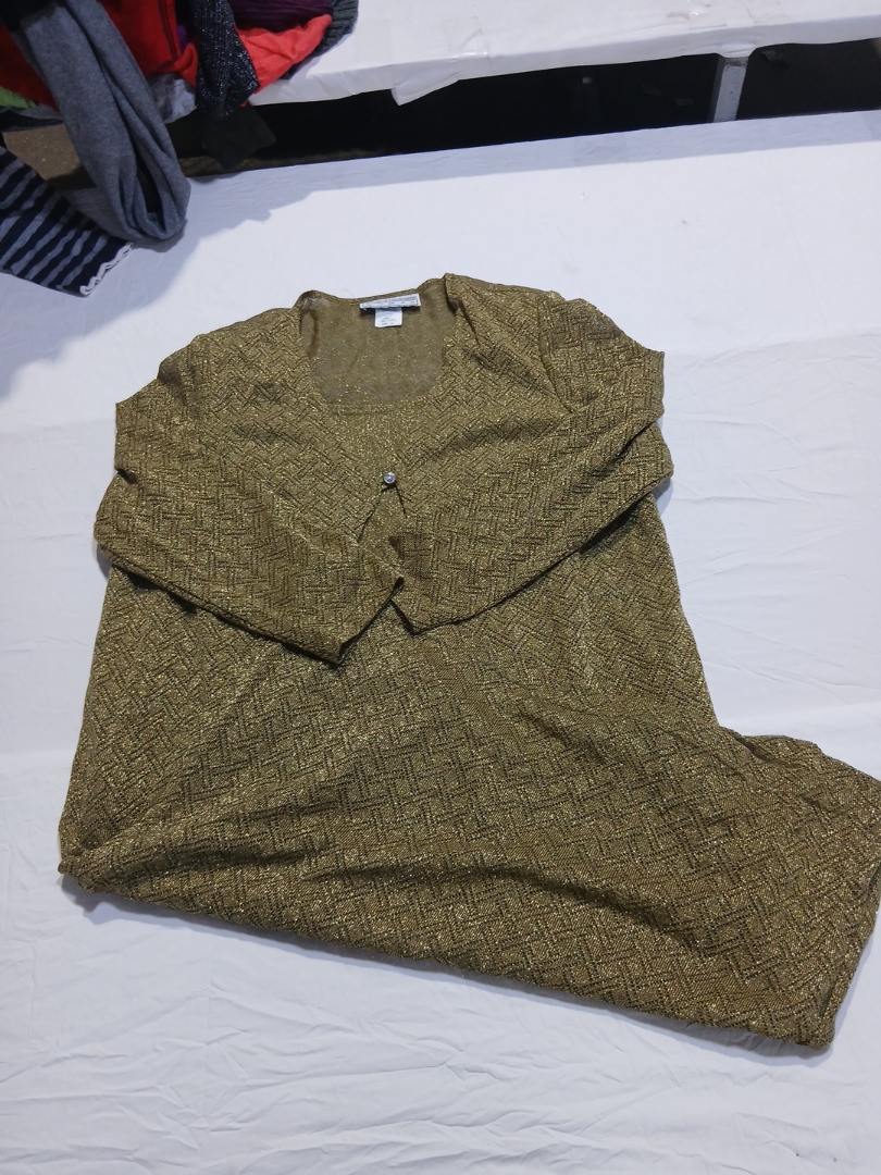 Jessica Howard Gold Knit Dress with Jacket