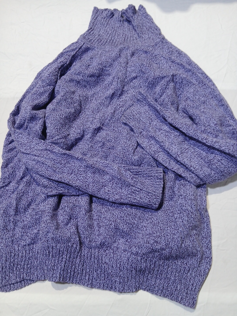 Karen Scott Petites Purple Knit Turtleneck Sweater