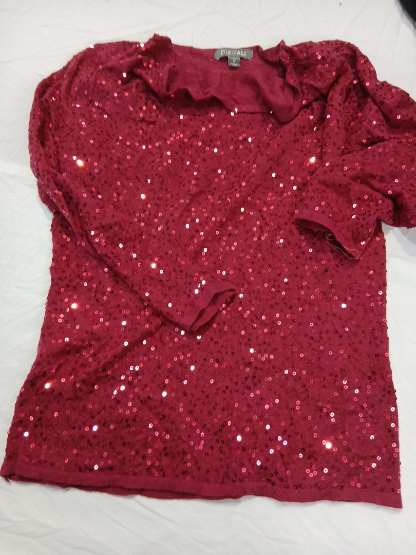 Roz & Ali Sequin Knit Top