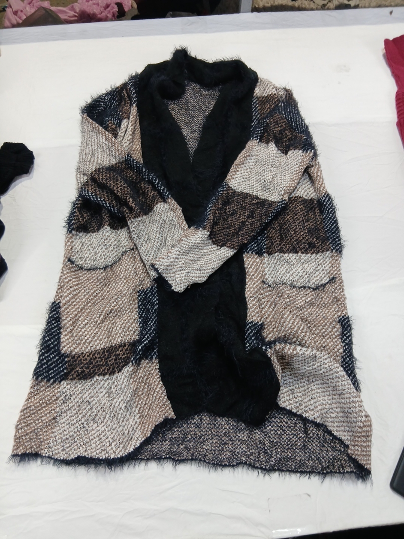 Black Tape Knit Cardigan