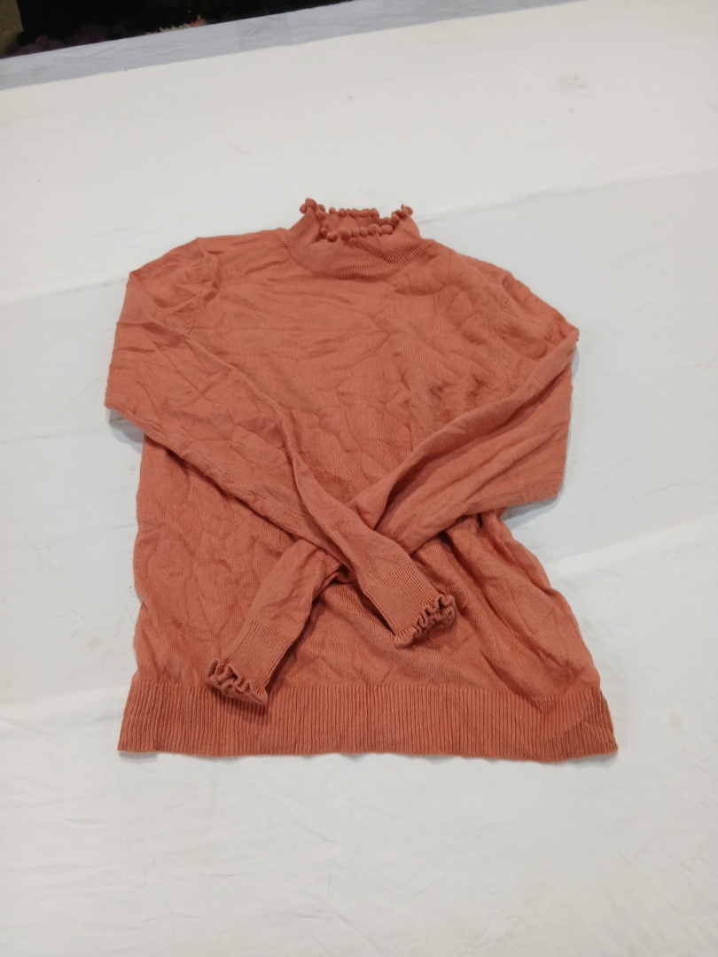 Ann Taylor Factory Ruffle Turtleneck Knit Sweater