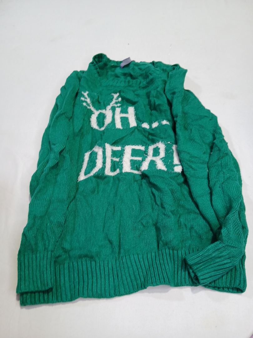 Laura Scott Green Christmas Sweater