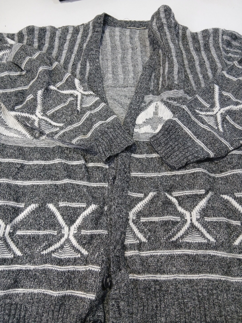 Cardigan lavorato a maglia con motivo vintage