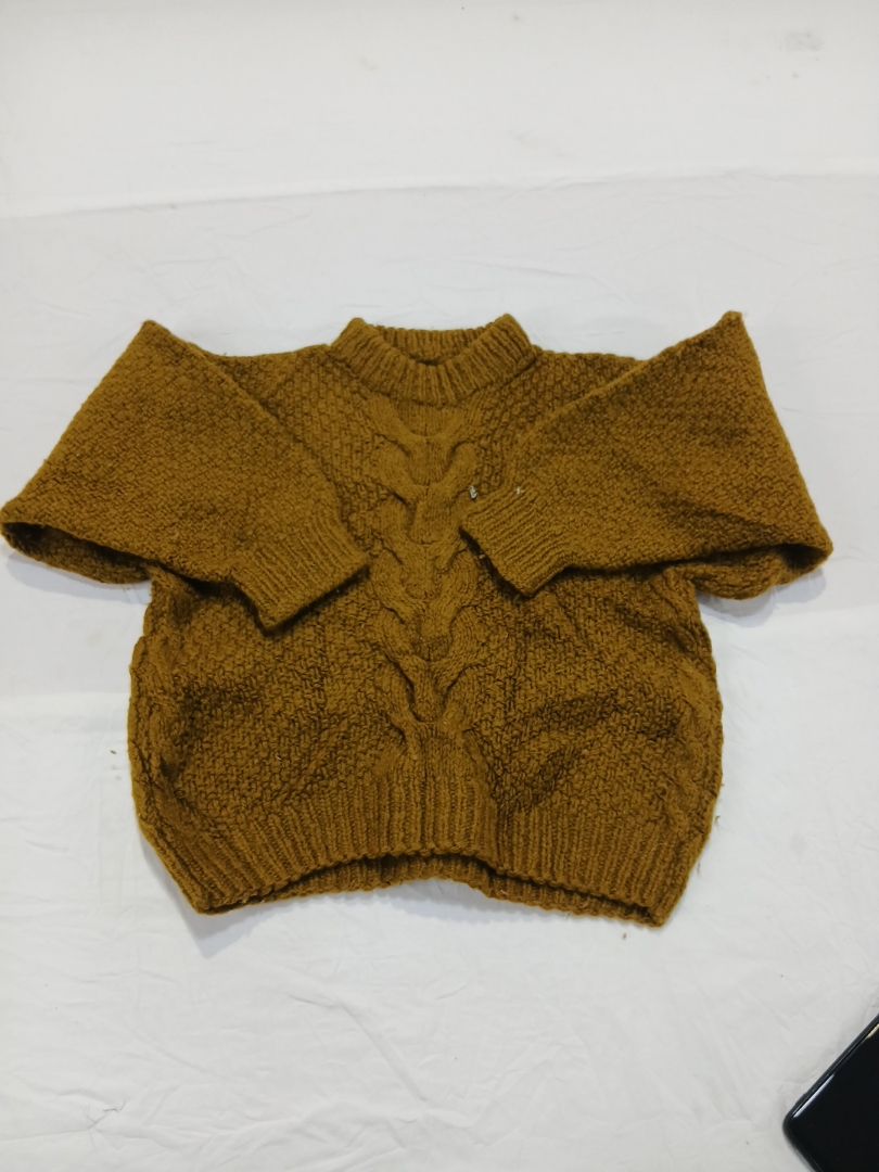 Brown Cable Knit Sweater