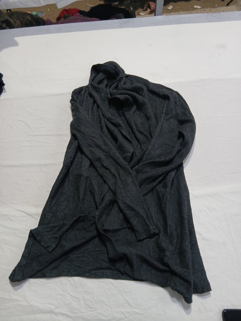 White House Black Market Gray Knit Cardigan