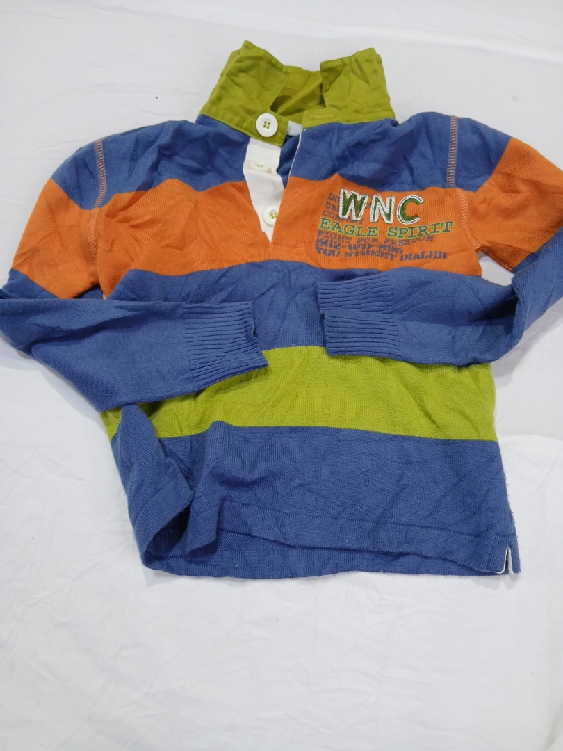 Maglietta da rugby a maniche lunghe a righe