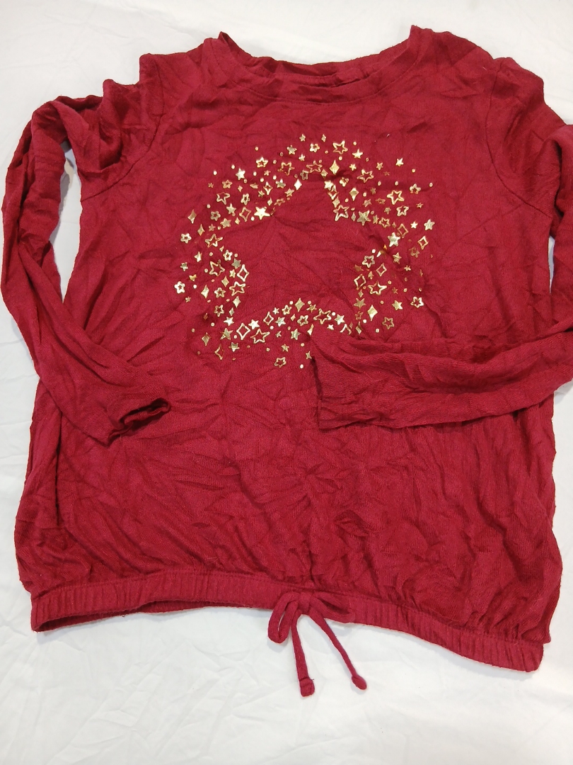 Cat & Jack Red Long Sleeve Star Print Top