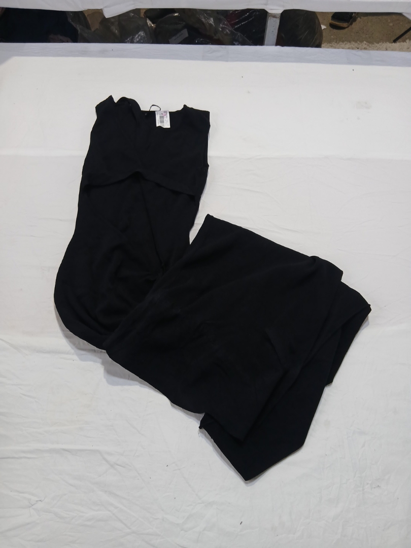 Robe maxi sans manches noire